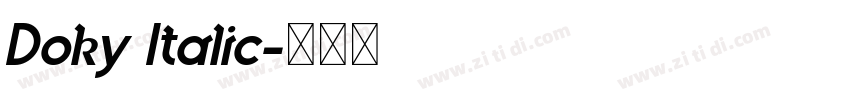 Doky Italic字体转换 Doky Italic字体转换
